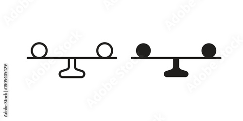 Stability icons in simple black style symbol sign for apps and website