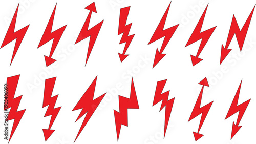 Red and black arrows collection featuring 3d direction icons and a seamless vector pattern design for business web symbols and red and white arrow sign illustrations