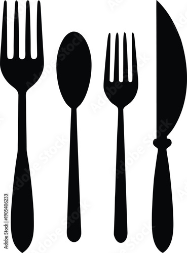 Cutlery Set Silhouette