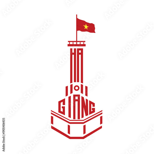 Lung Cu Flag Tower Ha Giang Typography