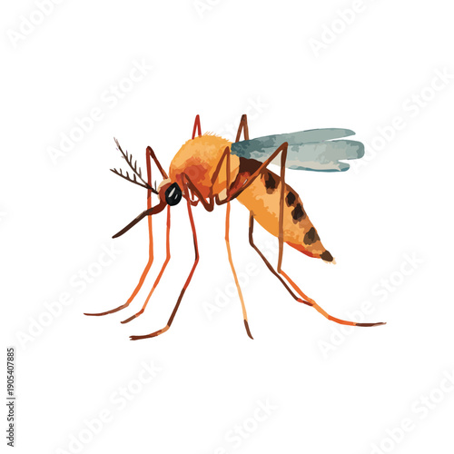 Mosquito Insect Vector Illustration for Disease Control and Health Awareness.