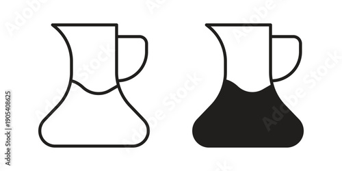 Vinegar icons in simple black style symbol sign for apps and website