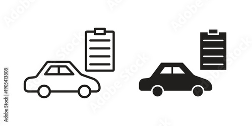 Car repair check list icon. Trendy stroke signs for website, apps and UI. Premium set of thin line icons.