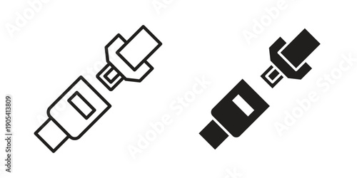 Car seat belt icon. Trendy stroke signs for website, apps and UI. Premium set of thin line icons.