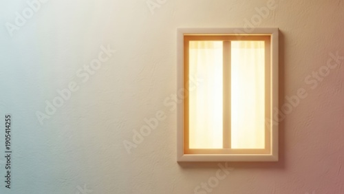 Soft Light Through Sheer Curtains in a Minimalist Wall Setting w