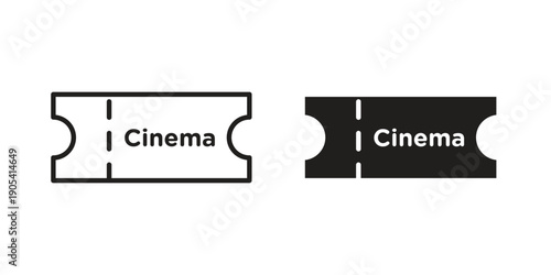 Cinema tickets icon. Trendy stroke signs for website, apps and UI. Premium set of thin line icons.