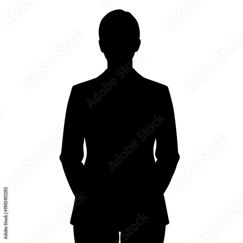 Silhouette of a businessman in suit