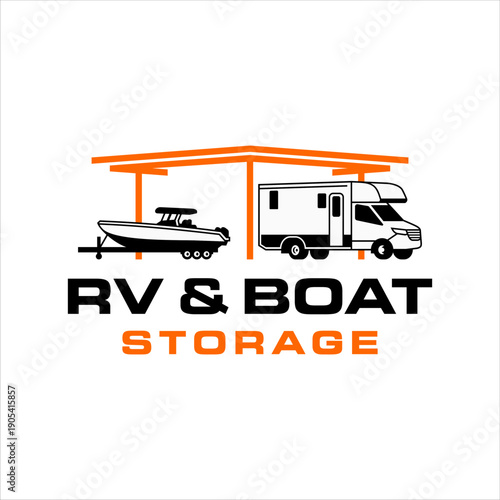 Boat and RV storage with canopy in simple style design