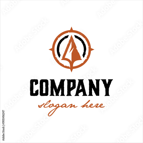 North compass arrow with masculine style design