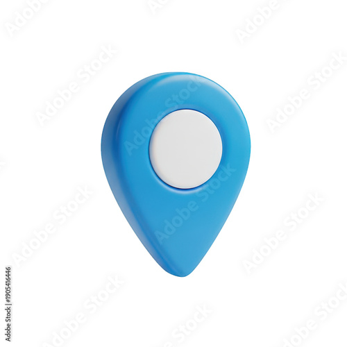 Free Download Blue 3d map pointer icon for location and navigation - GFXLoad
