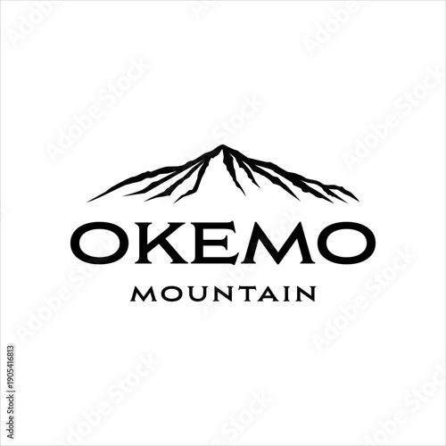 Okemo mountain logo with masculine style design