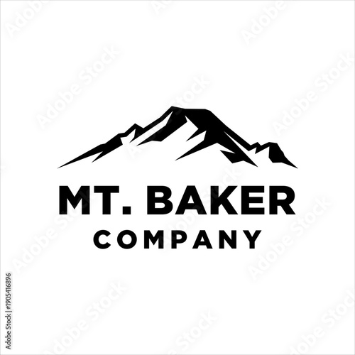 Mount Baker logo with a simple masculine style design