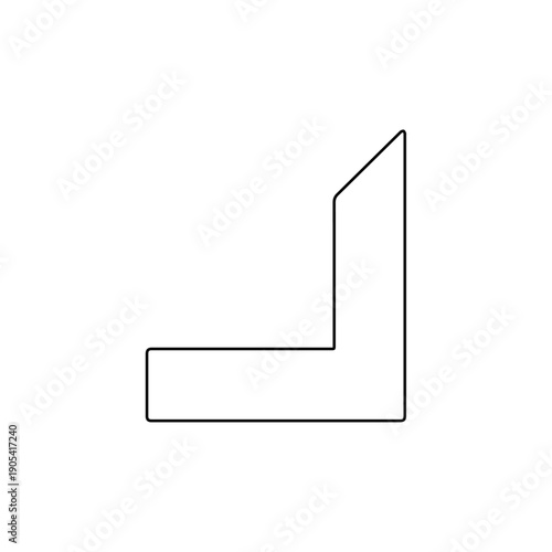 carpenter square outline icon measuring tool illustration