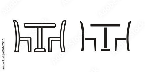 Dining table icon. Trendy stroke signs for website, apps and UI. Premium set of thin line icons.