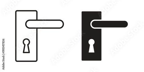 Doorknob icon. Trendy stroke signs for website, apps and UI. Premium set of thin line icons.