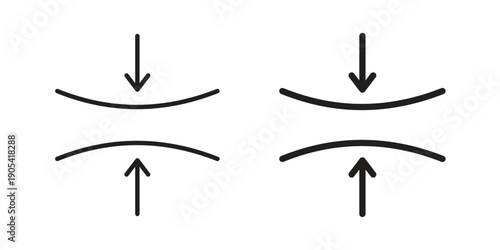 Elasticity icon. Trendy stroke signs for website, apps and UI. Premium set of thin line icons.