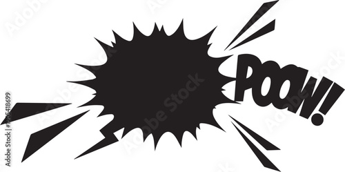 Explosion sound effect graphic vector illustration poom text art