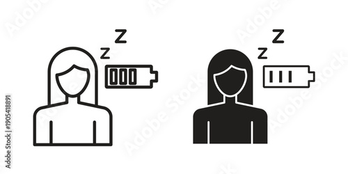 Fatigue icon. Trendy stroke signs for website, apps and UI. Premium set of thin line icons.