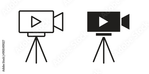 Film making icon. Trendy stroke signs for website, apps and UI. Premium set of thin line icons.