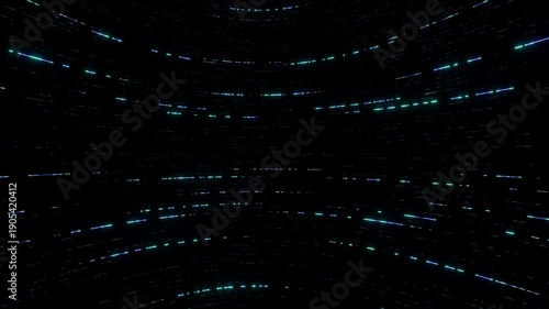 Futuristic Big Data Flow Digital Network Tunnel 4K Seamless Loop Background