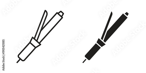 Hair curler icon. Trendy stroke signs for website, apps and UI. Premium set of thin line icons.