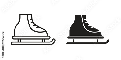 Ice skating icon. Trendy stroke signs for website, apps and UI. Premium set of thin line icons.