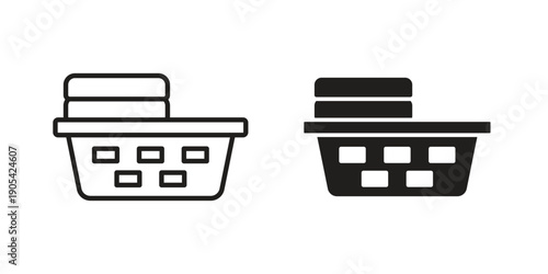 Laundry basket icon. Trendy stroke signs for website, apps and UI. Premium set of thin line icons.