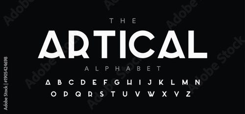 Abstract modern logo alphabet font. Typography abstract minimalist sans serif typeface technology, electronic, music, creative logos fonts. vector illustration

