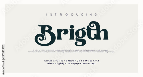 Bright Luxury, Elegant alphabet logo font and number. Classic Lettering Minimal Fashion Designs. Typography modern serif fonts regular decorative vintage concept. vector illustration

