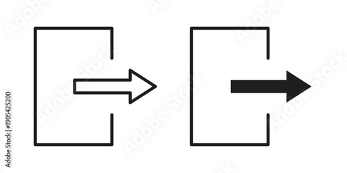 Logout icon. Trendy stroke signs for website, apps and UI. Premium set of thin line icons.