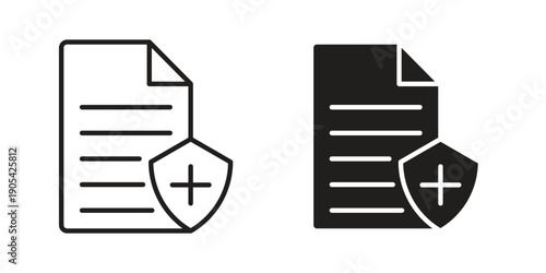 Medical insurance icon. Trendy stroke signs for website, apps and UI. Premium set of thin line icons.
