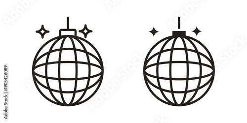 Mirror ball icon. Trendy stroke signs for website, apps and UI. Premium set of thin line icons.