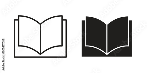 open book icon. Trendy stroke signs for website, apps and UI. Premium set of thin line icons.