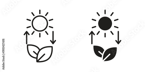 Photosynthesis icon. Trendy stroke signs for website, apps and UI. Premium set of thin line icons.