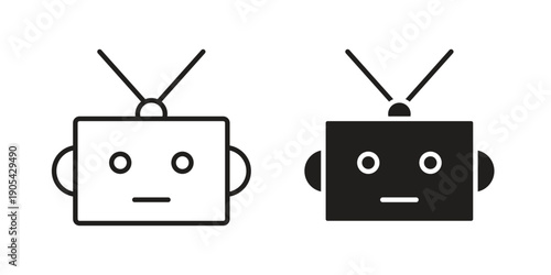 Robot icon. Trendy stroke signs for website, apps and UI. Premium set of thin line icons.