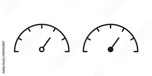 Speedometer icon. Trendy stroke signs for website, apps and UI. Premium set of thin line icons.