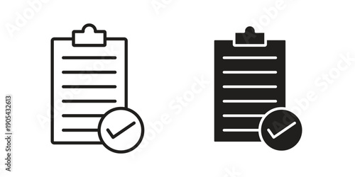 Summary icon. Trendy stroke signs for website, apps and UI. Premium set of thin line icons.