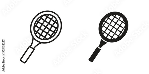 Tennis racket icon. Trendy stroke signs for website, apps and UI. Premium set of thin line icons.