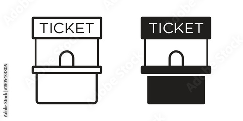Ticket window icon. Trendy stroke signs for website, apps and UI. Premium set of thin line icons.