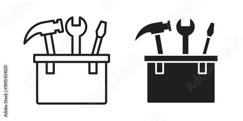Toolbox icon. Trendy stroke signs for website, apps and UI. Premium set of thin line icons.