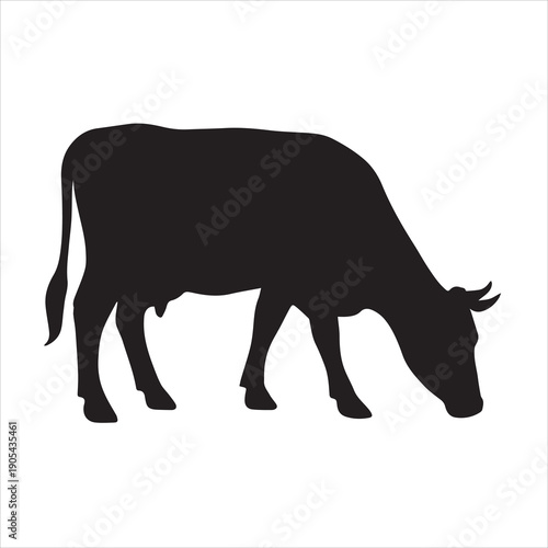 Cow silhouette vector style illustration