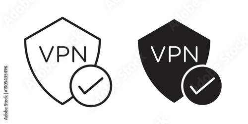 Virtual private network icon. Trendy stroke signs for website, apps and UI. Premium set of thin line icons.