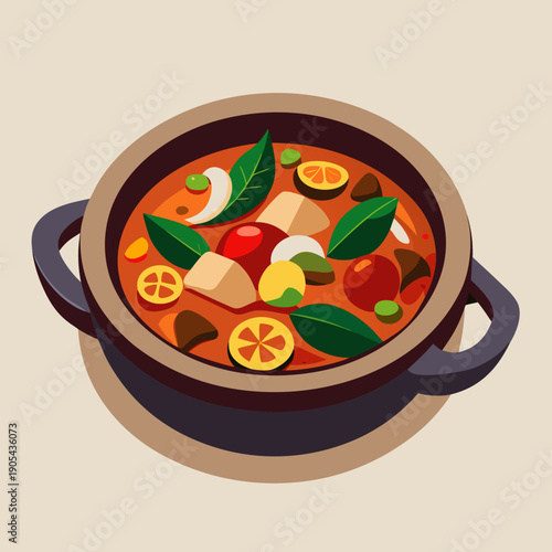 Ratatouille Stew in a Pot, a French Culinary Delight