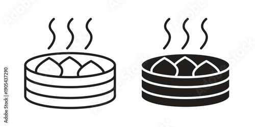 Xiao long bao icon. Trendy stroke signs for website, apps and UI. Premium set of thin line icons.