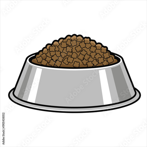 ThinkingPet Food Bowl with Kibble — Dog  Cat Feeding Bowl Clipart