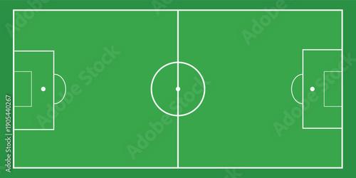 Football field. Football field lines style. Black field and stadium outline scheme on white background.