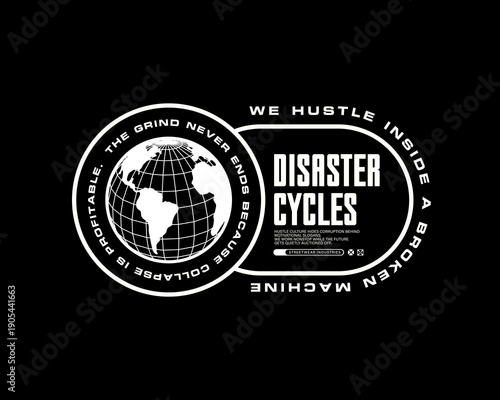 Modern Urban streetwear ypography graphic tee design templates