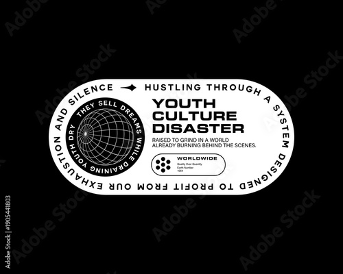 Modern Urban streetwear ypography graphic tee design templates