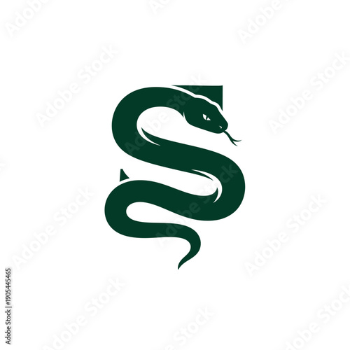 Wallpaper Mural Elegant green snake logo design, perfect for branding and business. Torontodigital.ca