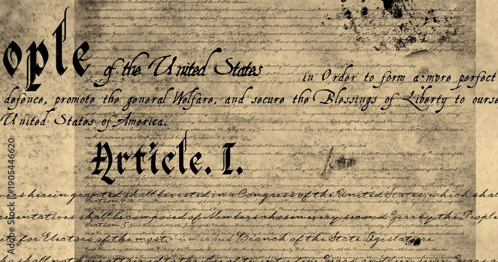 Obraz premium Written constitution of the United States 4k